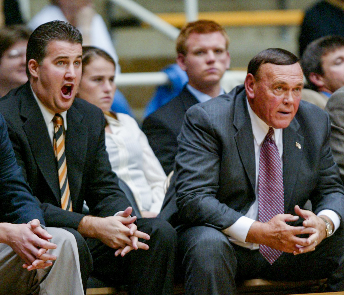 Before taking over as coach, Matt Painter, left, worked as an assistant under Purdue’s preceding coach, Gene Keady.